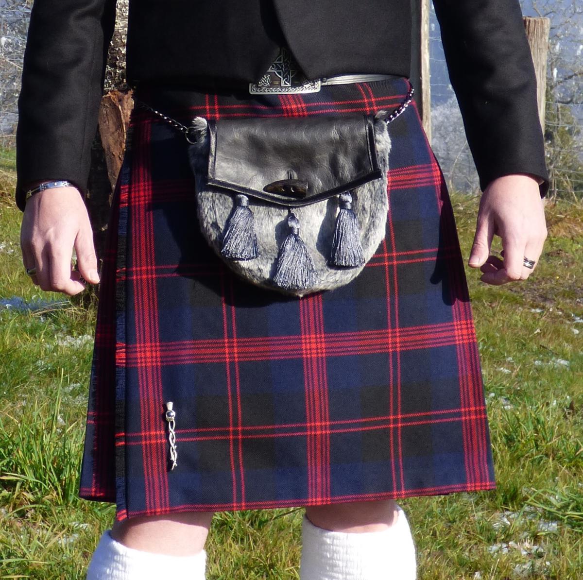 Kilt Utilitaire Pour Homme - Style Punk/Gothique - Avec Poches Cargo - Tissu Léger Et Élastique - Taille Haute Réglable