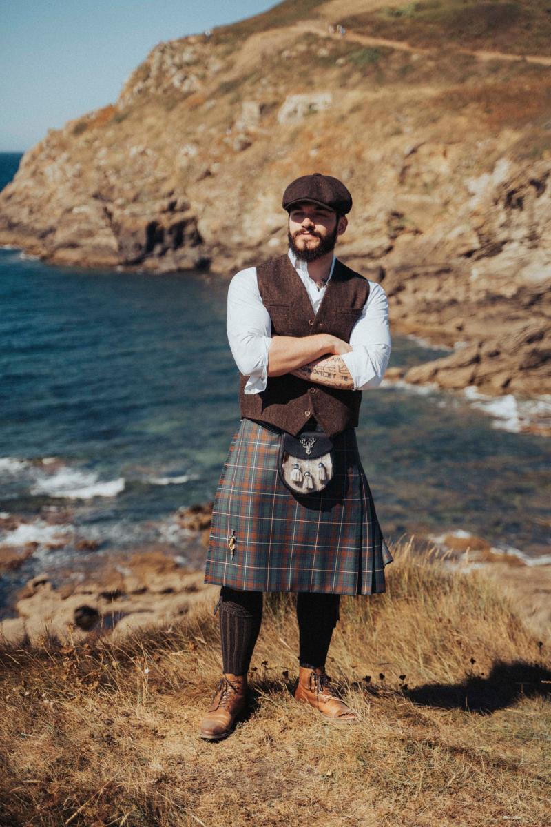Kilt sur mesure Picokilt porte en bord de mer
